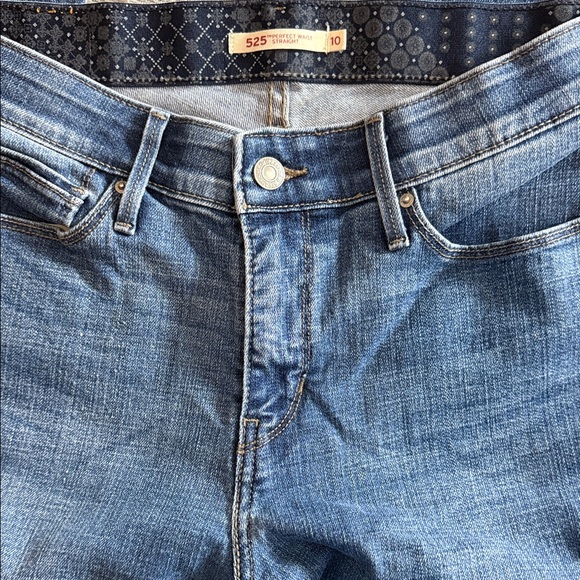 Levi's 525 Perfect Waist Straight  Classic Blue Jeans Size 10 - Picture 1 of 10